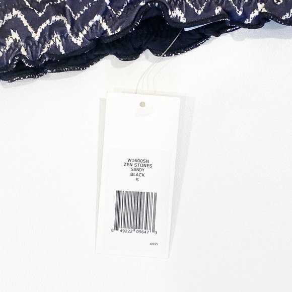 Eberjey black Zen flutter bikini bottom S & L - Picture 3 of 7